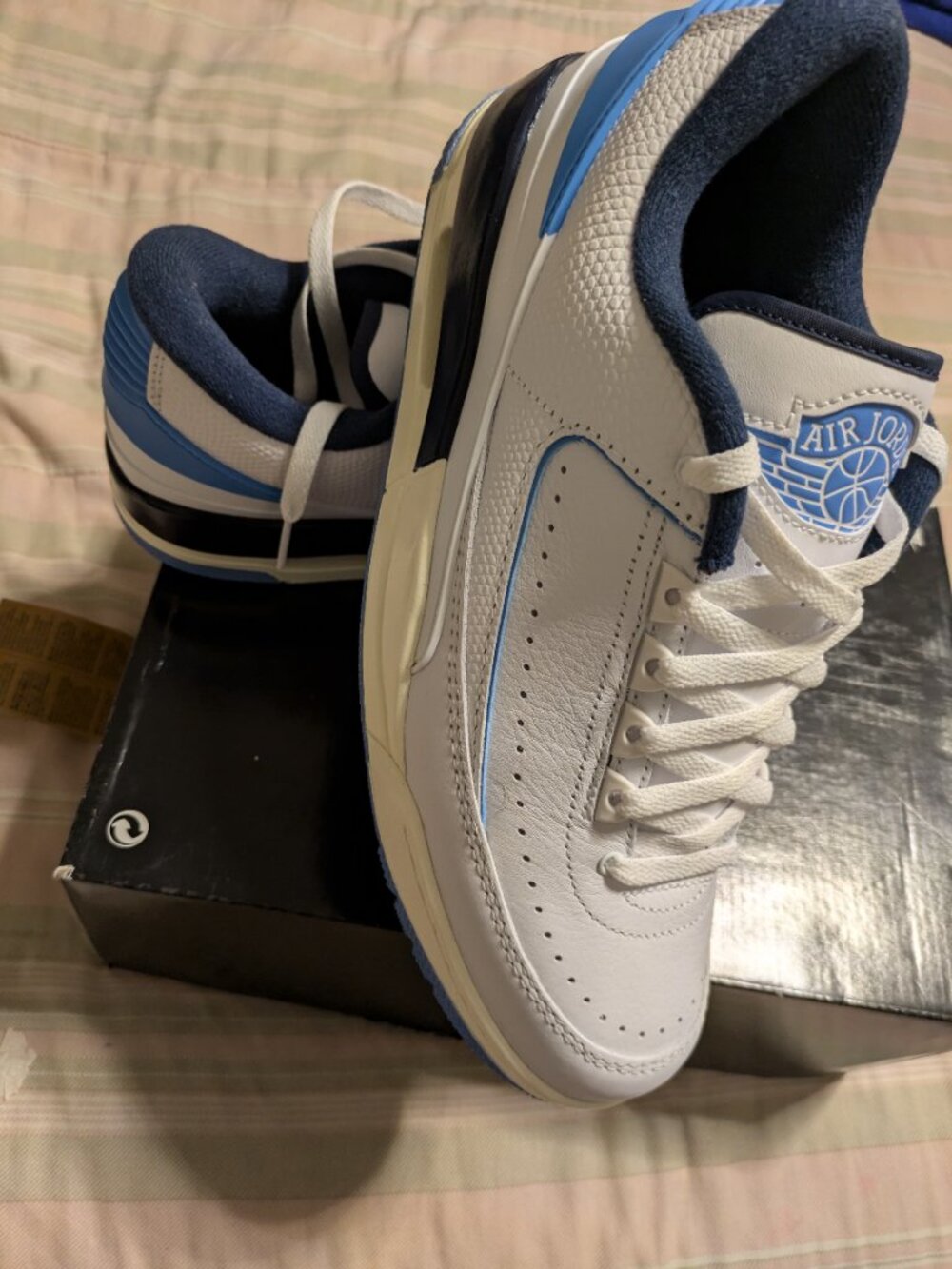 Air Jordan 2 3 Unc FD0383-144 White/Blue Size 10.5 US UK 9.5 EU 44.5 New Conditi
